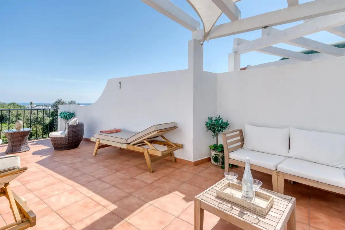 Terrace of Detached homes for sale in Manilva  with Air Conditioner, Terrace and Community pool