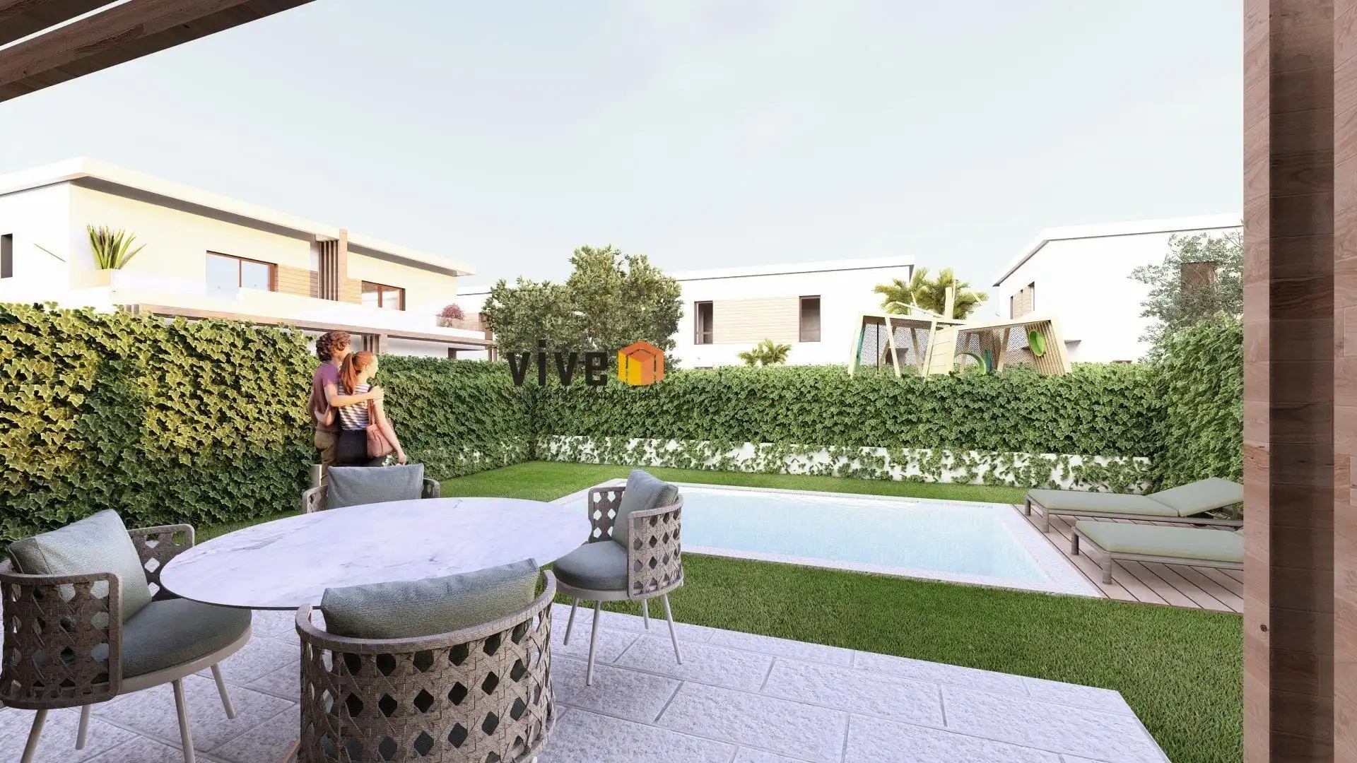 Terrassa de Casa adosada en venda en Mairena del Aljarafe amb Jardí privat, Terrassa i Piscina comunitària