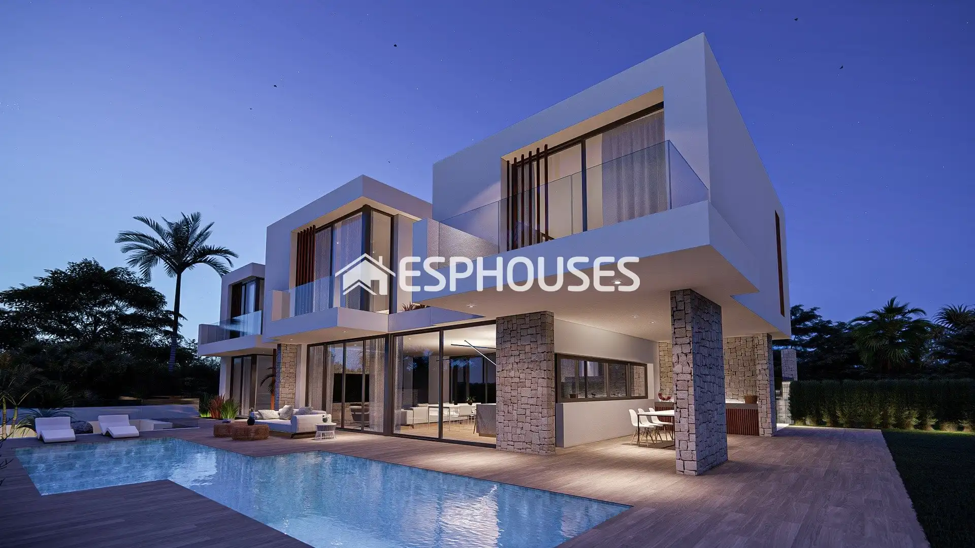 Chalet con piscina en venta en L'Albir