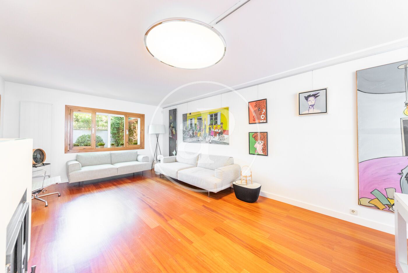 Living room of Single-family semi-detached to rent in  Madrid Capital  with Air Conditioner, Heating and Private garden