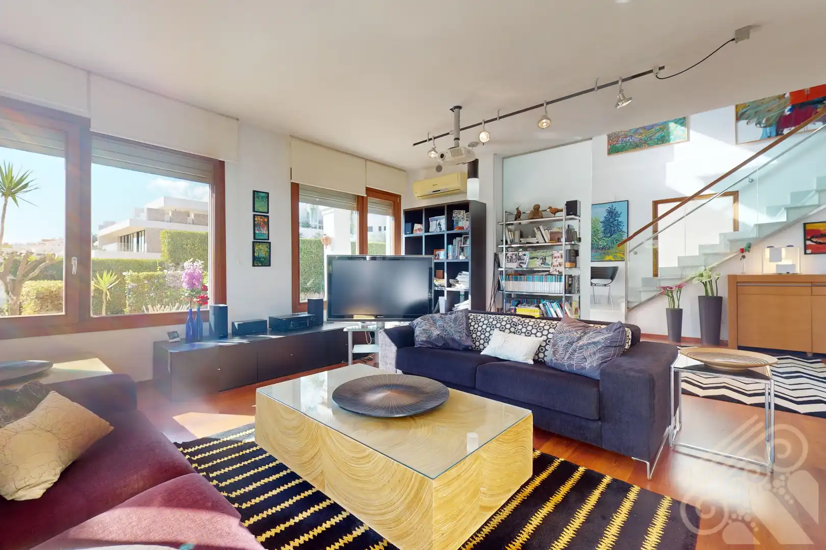 Sala de estar de Casa o chalet en venta en Mojácar con Aire acondicionado, Jardín privado y Parquet