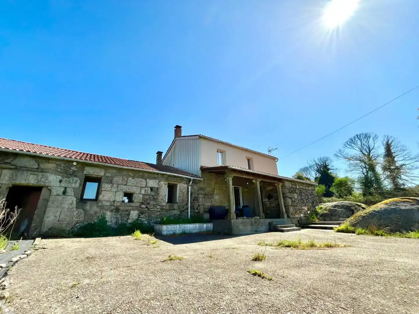 Vista exterior de Piso en venta en Curtis con Jardín privado, Parquet y Trastero