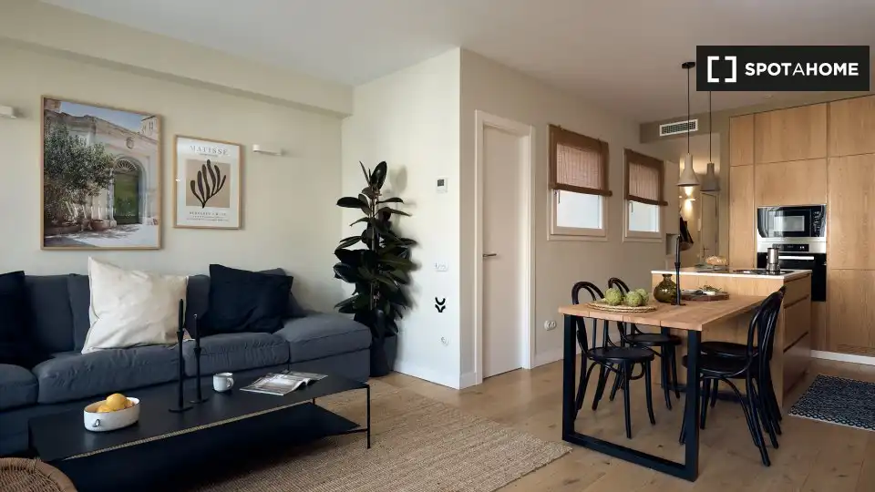 Sala d'estar de Apartament per a compartir en Sarrià - Sant Gervasi