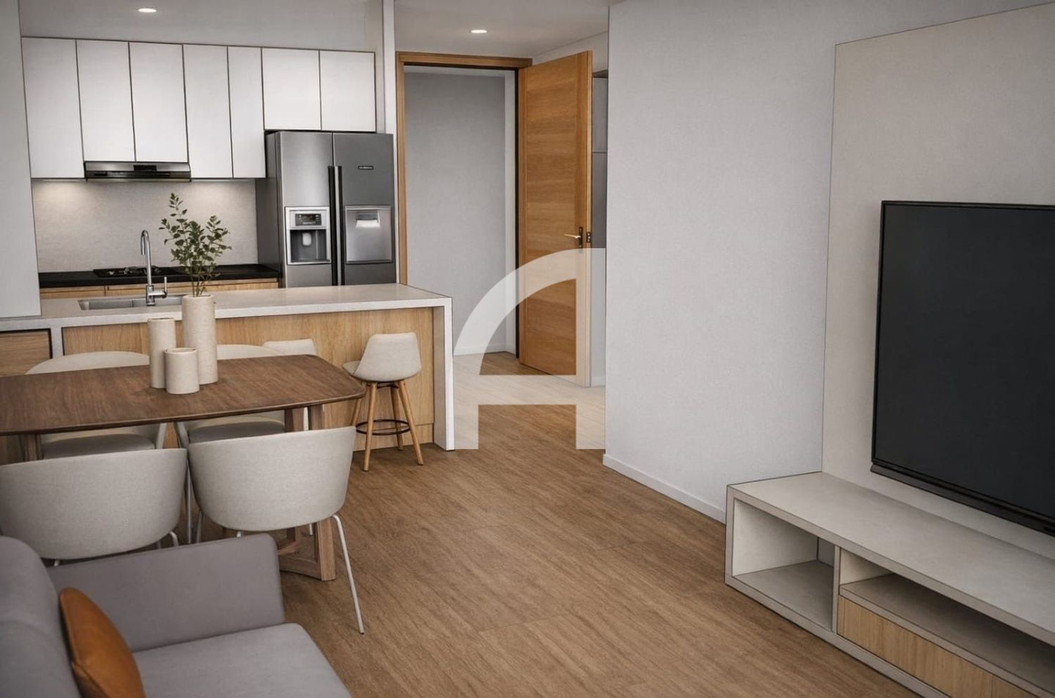 Kitchen of Flat for sale in  Madrid Capital  with Air Conditioner and Heating