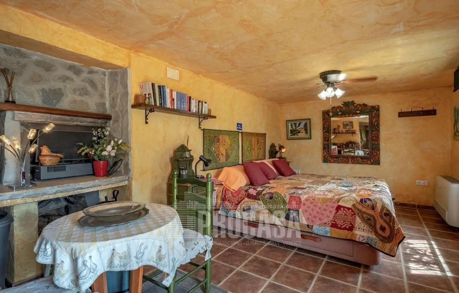 Bedroom of Houses for sale in Masarac i Vilarnadal  with Air Conditioner, Storage room and Swimming Pool