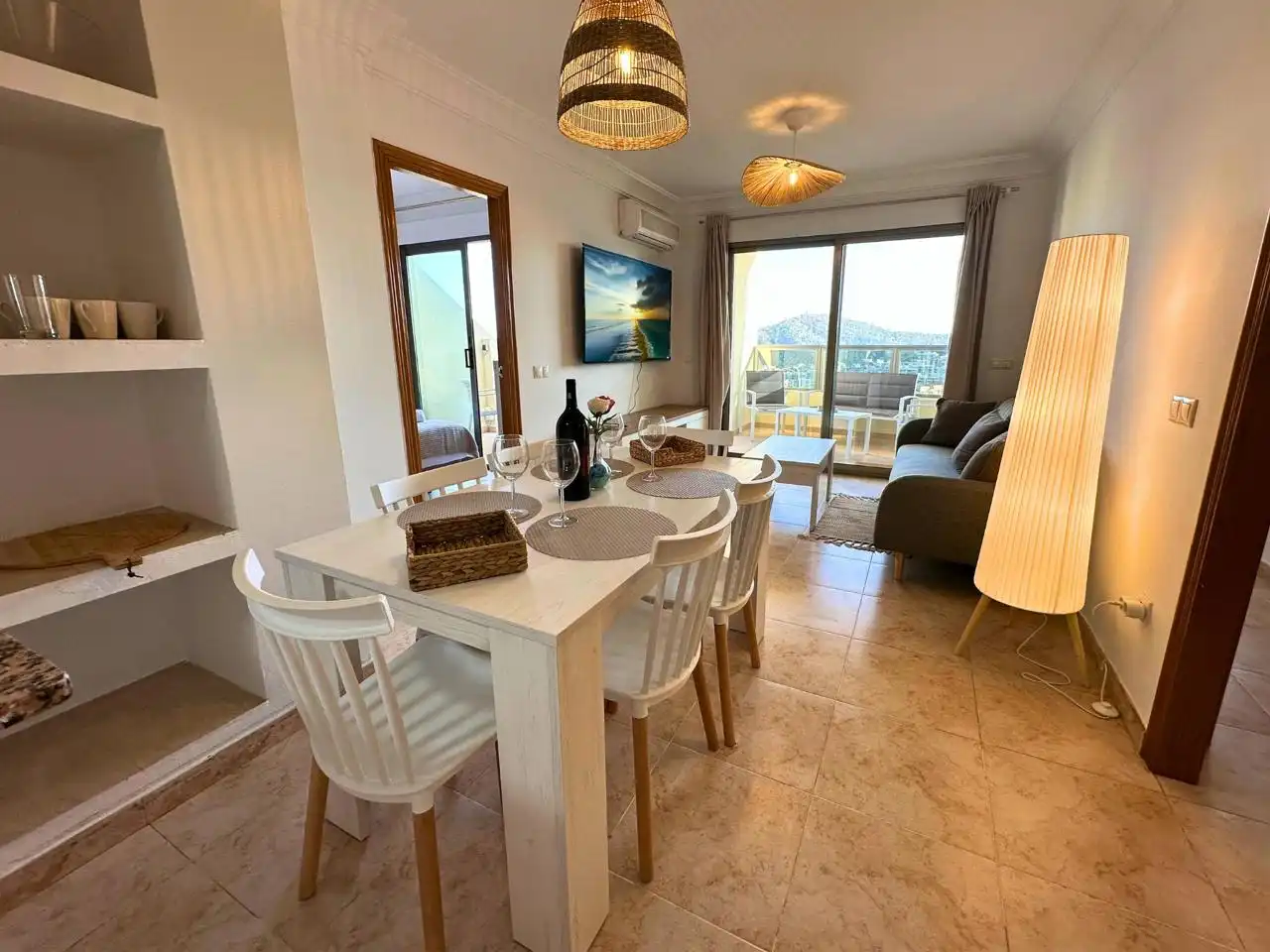 Comedor de Piso en venta en Villajoyosa / La Vila Joiosa con Aire acondicionado, Terraza y Amueblado