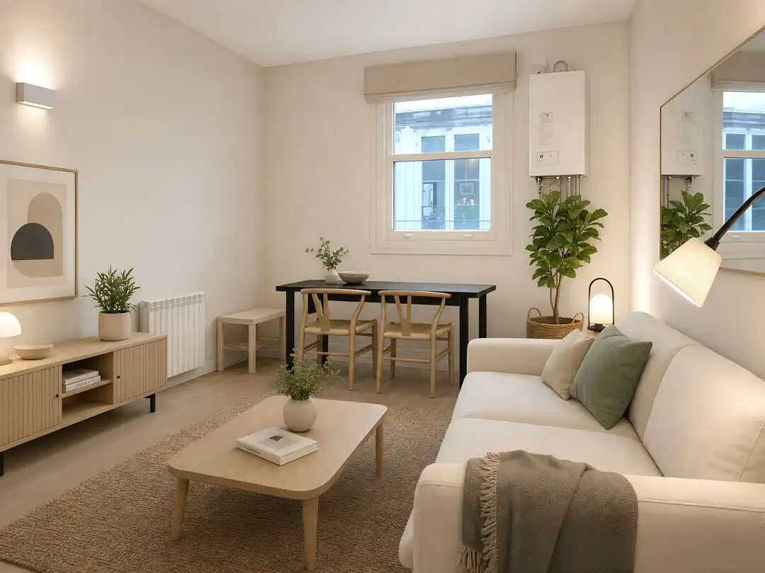 Living room of Flat for sale in Madrid  with Air Conditioner, Heating and Balcony