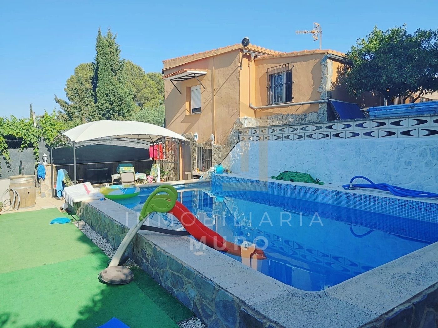 Piscina de Finca rústica en venda en Muro de Alcoy amb Aire condicionat, Jardí privat i Terrassa