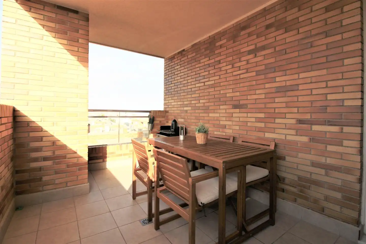 Terrace of Flat for rent in Roquetas de Mar  with Terrace, Furnished and Community pool