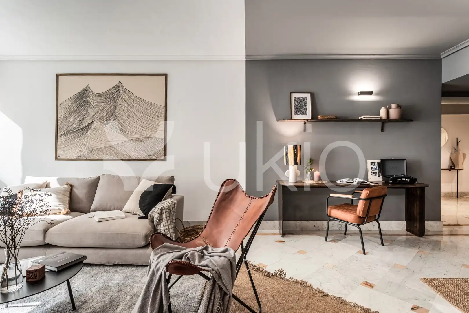 Sala de estar de Apartamento de alquiler en Madrid con Aire acondicionado, Calefacción y Amueblado