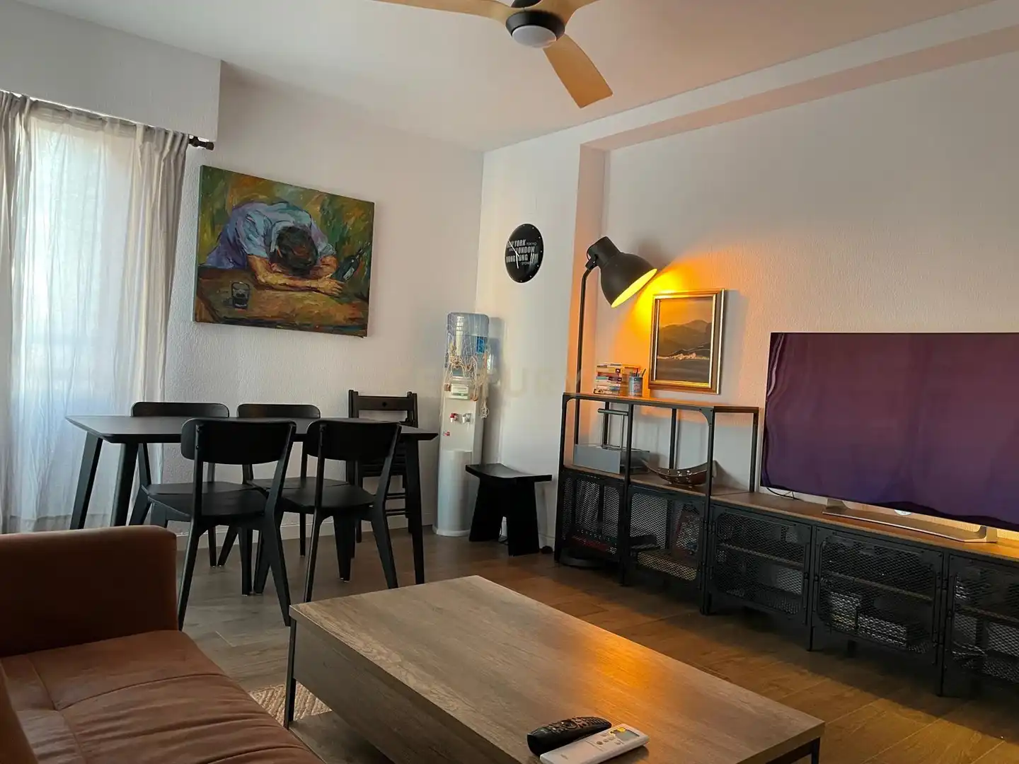 Sala d'estar de Apartament de lloguer en Calpe / Calp amb Aire condicionat, Forn i Rentadora