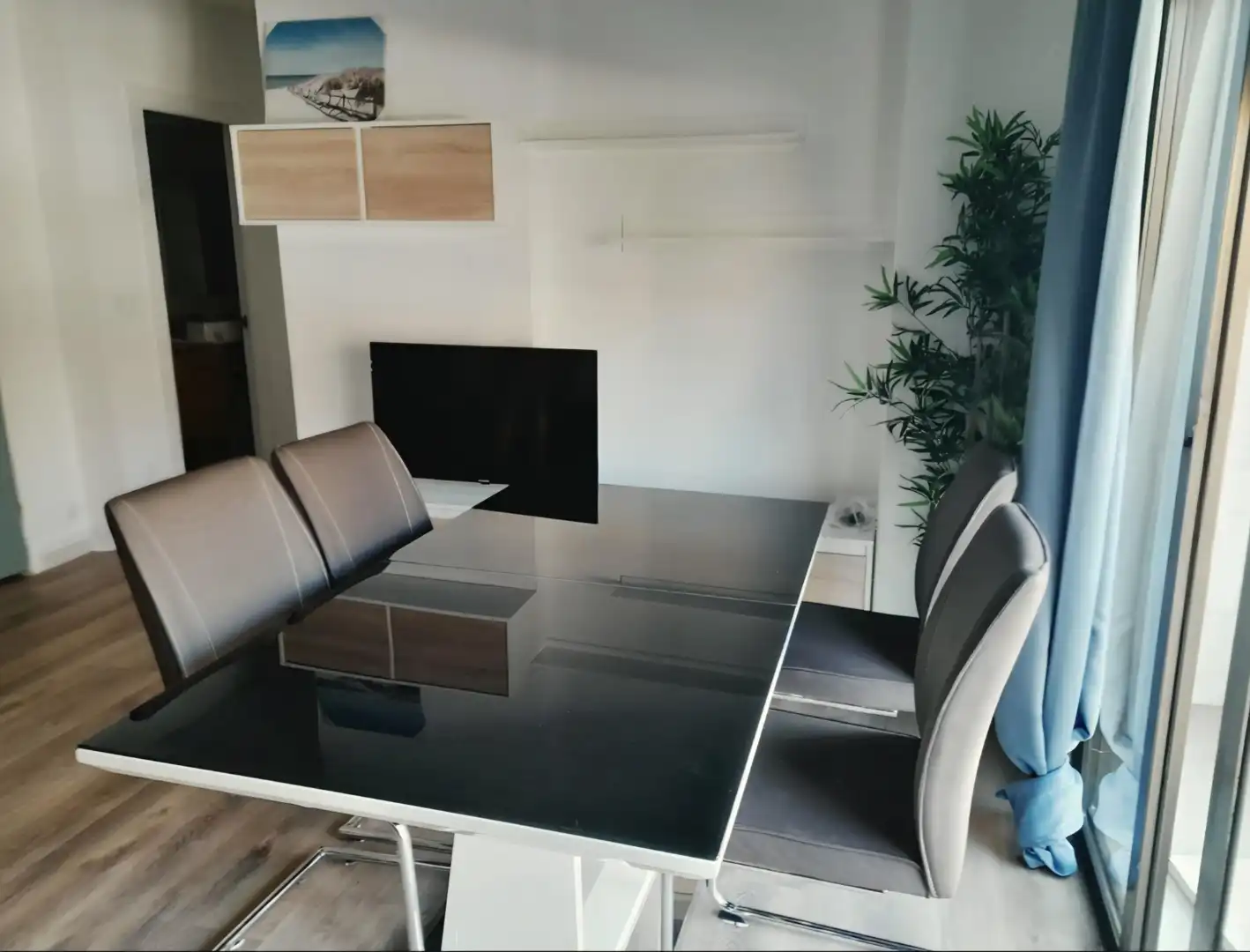 Dining room of Flat for sale in Valencia  with Air Conditioner, Parquet flooring and Balcony