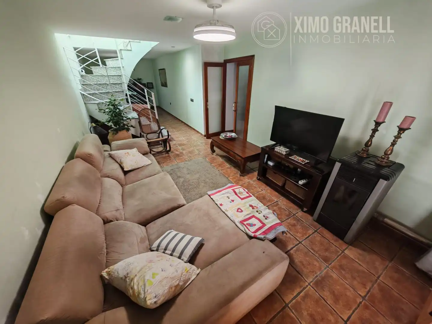 Sala d'estar de Casa o xalet en venda en Alfondeguilla amb Calefacció, Jardí privat i Terrassa