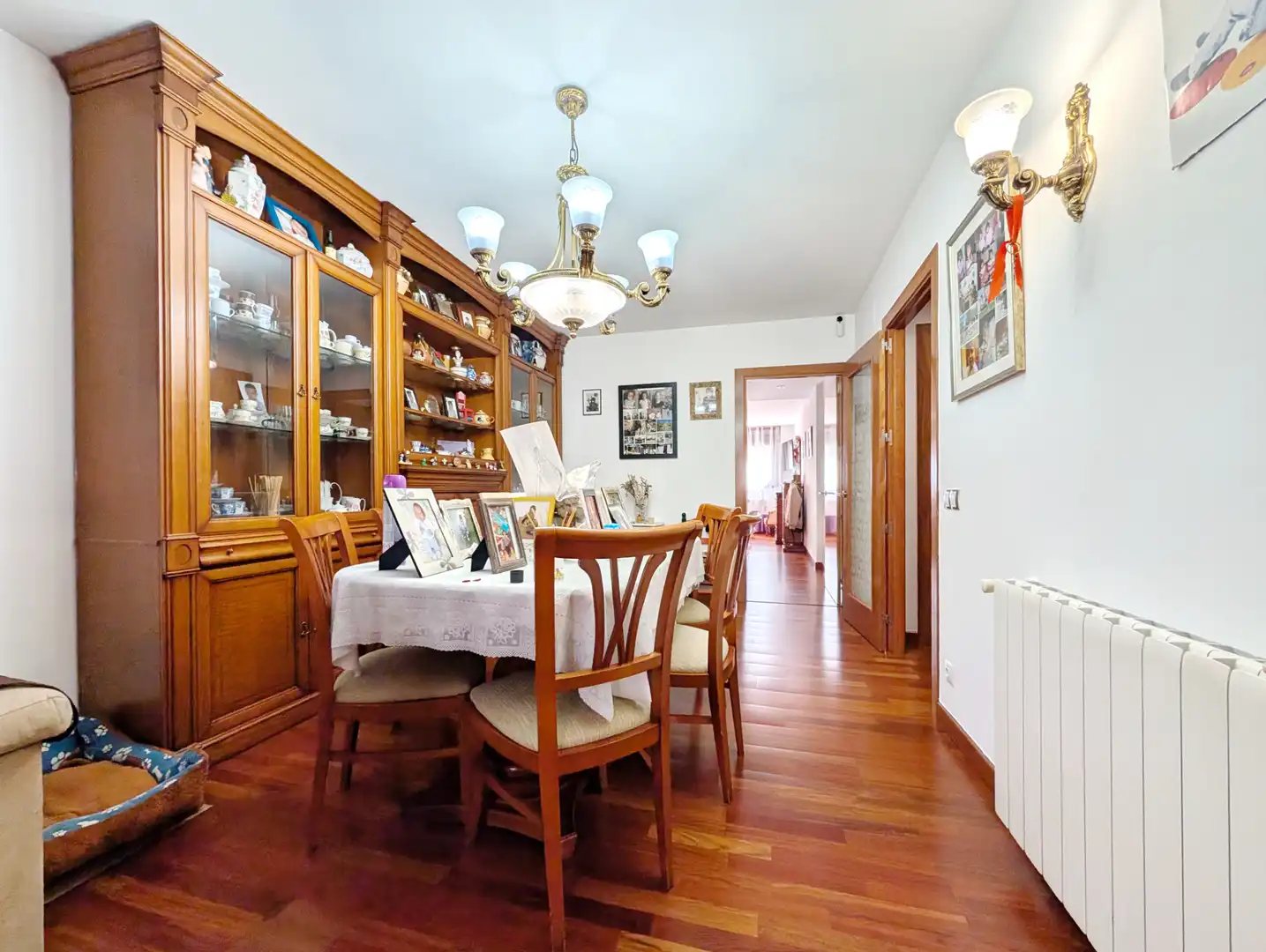Dining room of Ground floor for sale in Sant Pau de Segúries  with Heating, Parquet flooring and Terrace