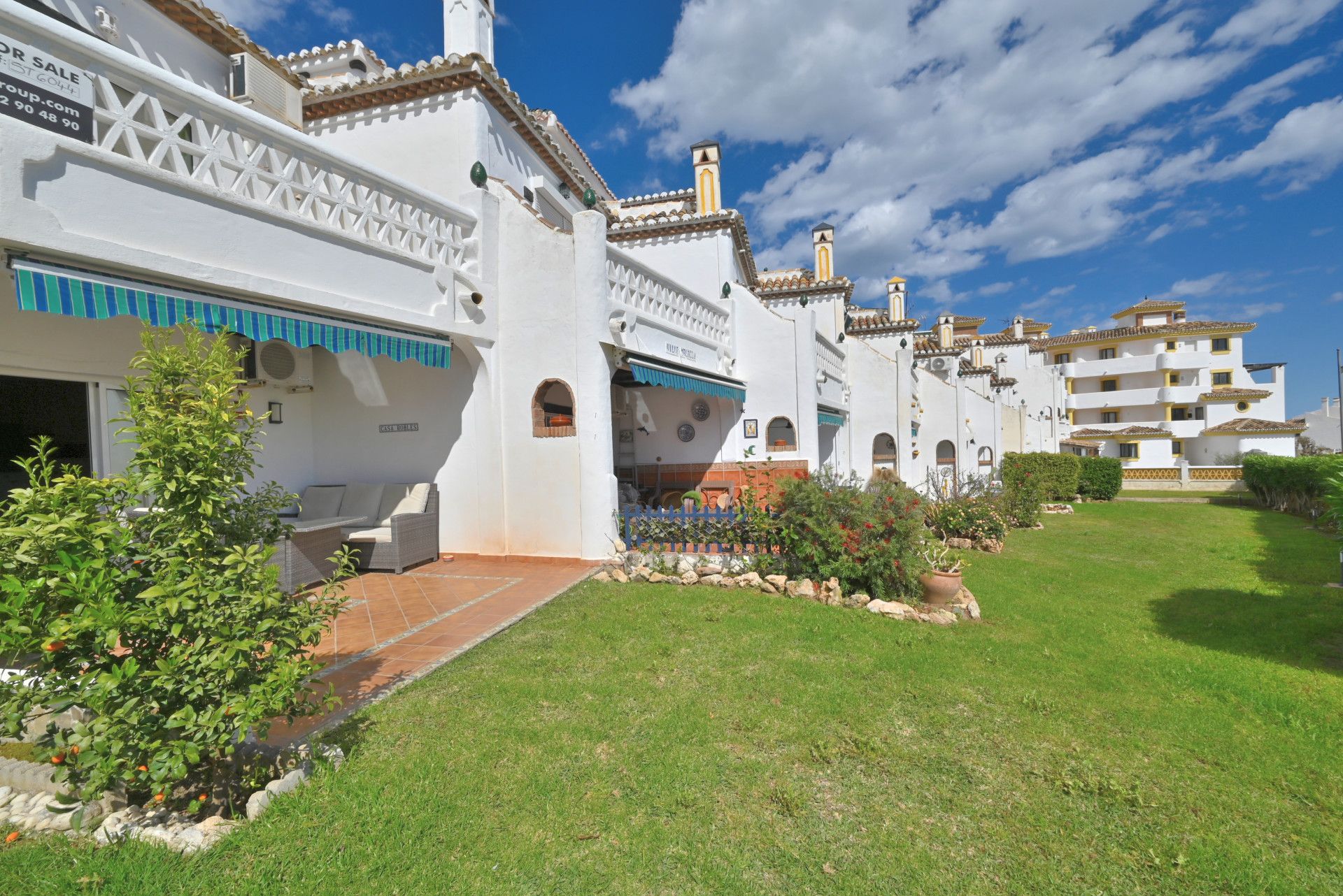 Garden of Single-family semi-detached for sale in Mijas  with Air Conditioner, Terrace and Swimming Pool