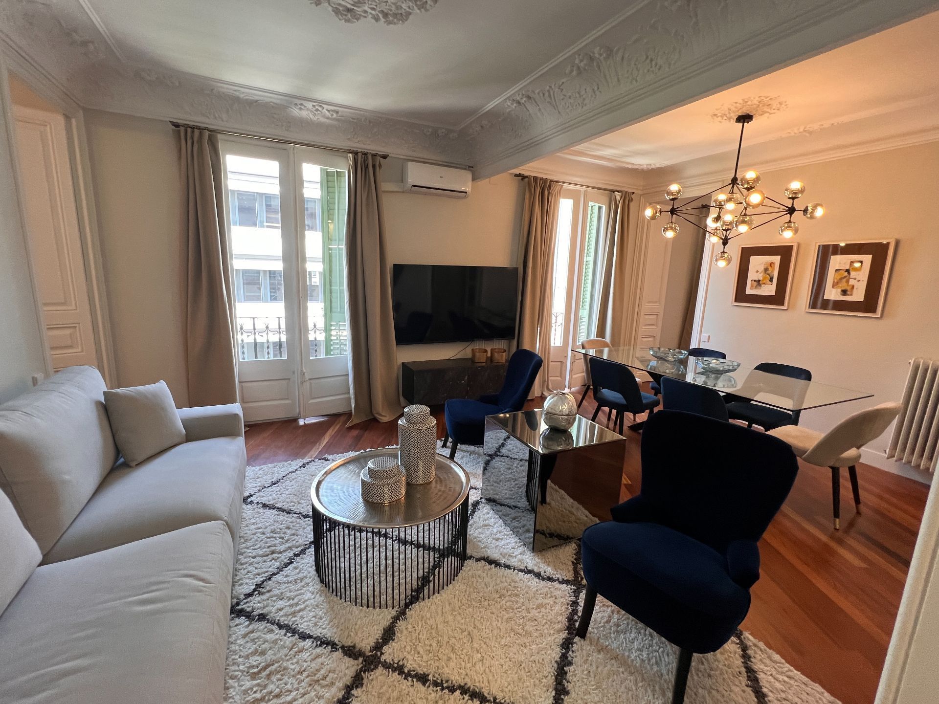 Sala d'estar de Pis de lloguer en  Barcelona Capital amb Aire condicionat, Calefacció i Terrassa