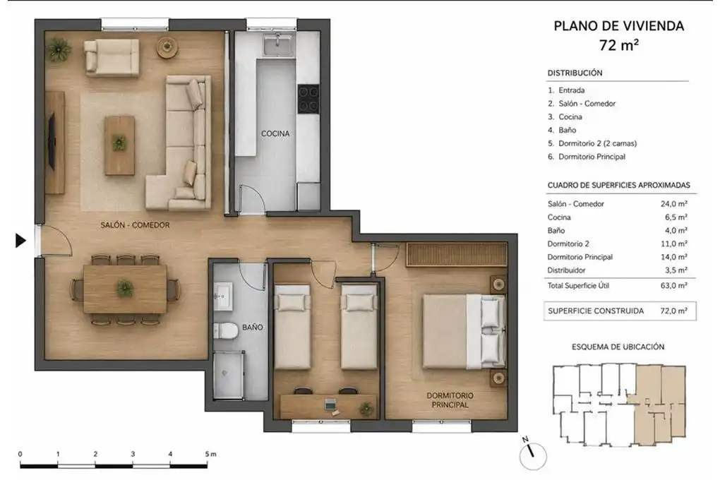 Piso en venta en Teo con Calefacción, Parquet y Trastero
