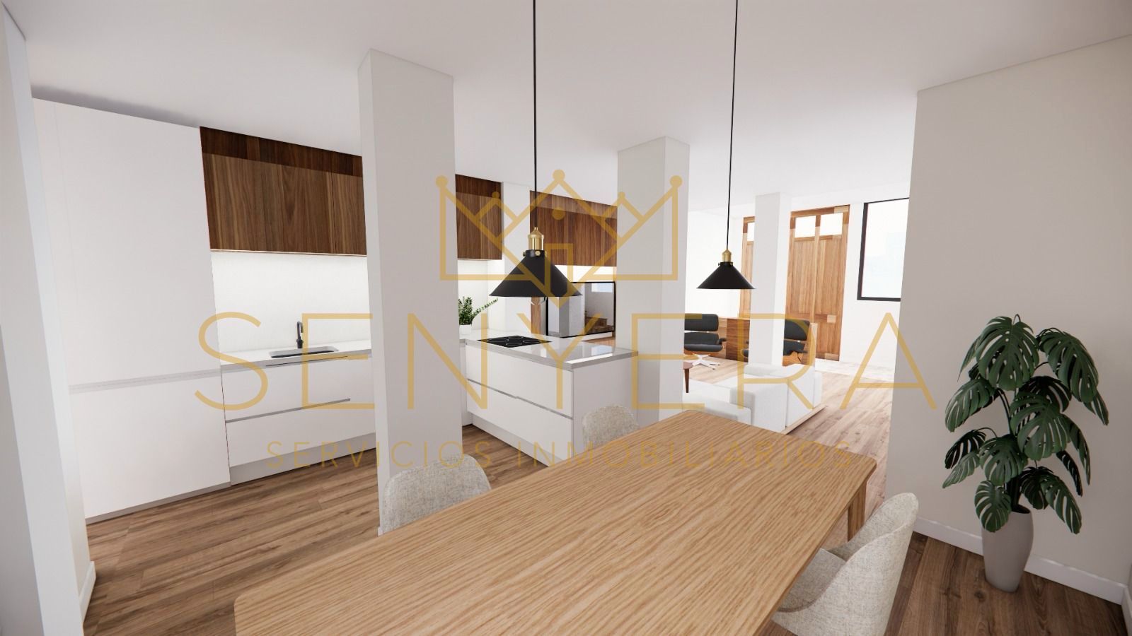 Kitchen of Single-family semi-detached for sale in  Valencia Capital  with Air Conditioner, Terrace and Balcony