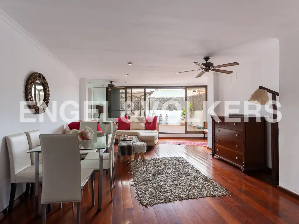 Sala de estar de Ático de alquiler en Valencia con Aire acondicionado, Calefacción y Parquet