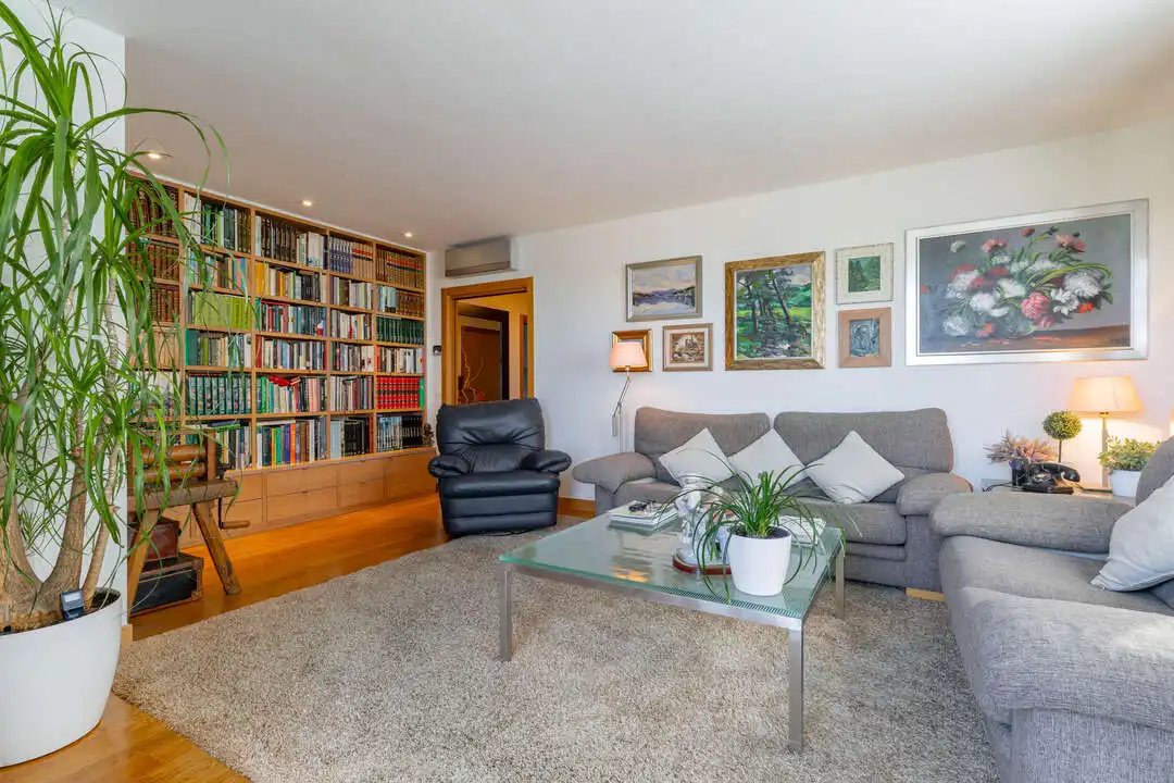 Sala d'estar de Àtic de lloguer en Donostia - San Sebastián  amb Aire condicionat, Calefacció i Terrassa