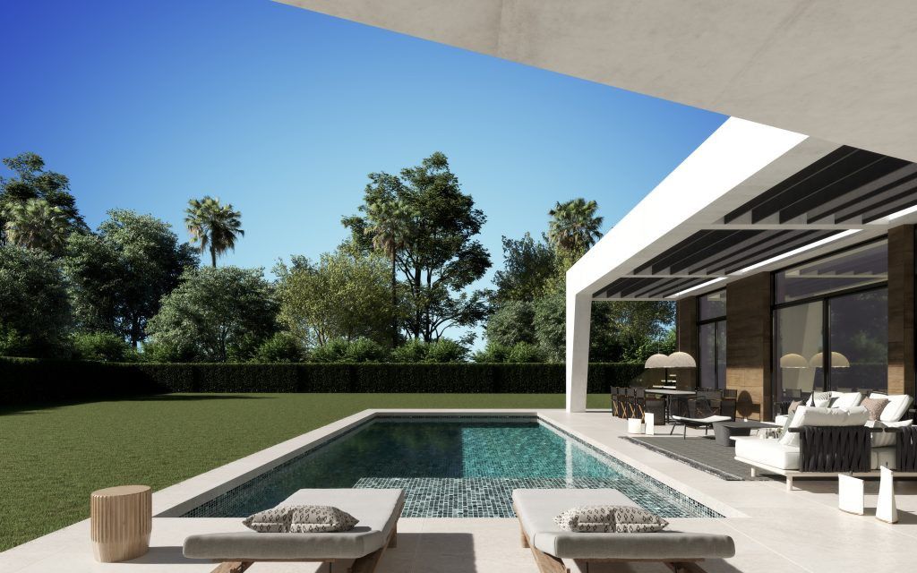 Terrace of House or chalet for sale in Marbella  with Air Conditioner, Private garden and Swimming Pool