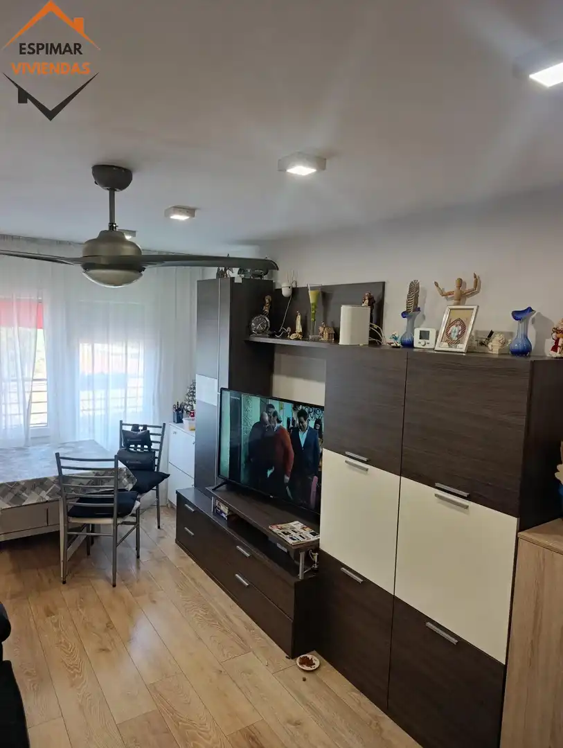 Living room of Flat for sale in Zaragoza  with Furnished and Balcony