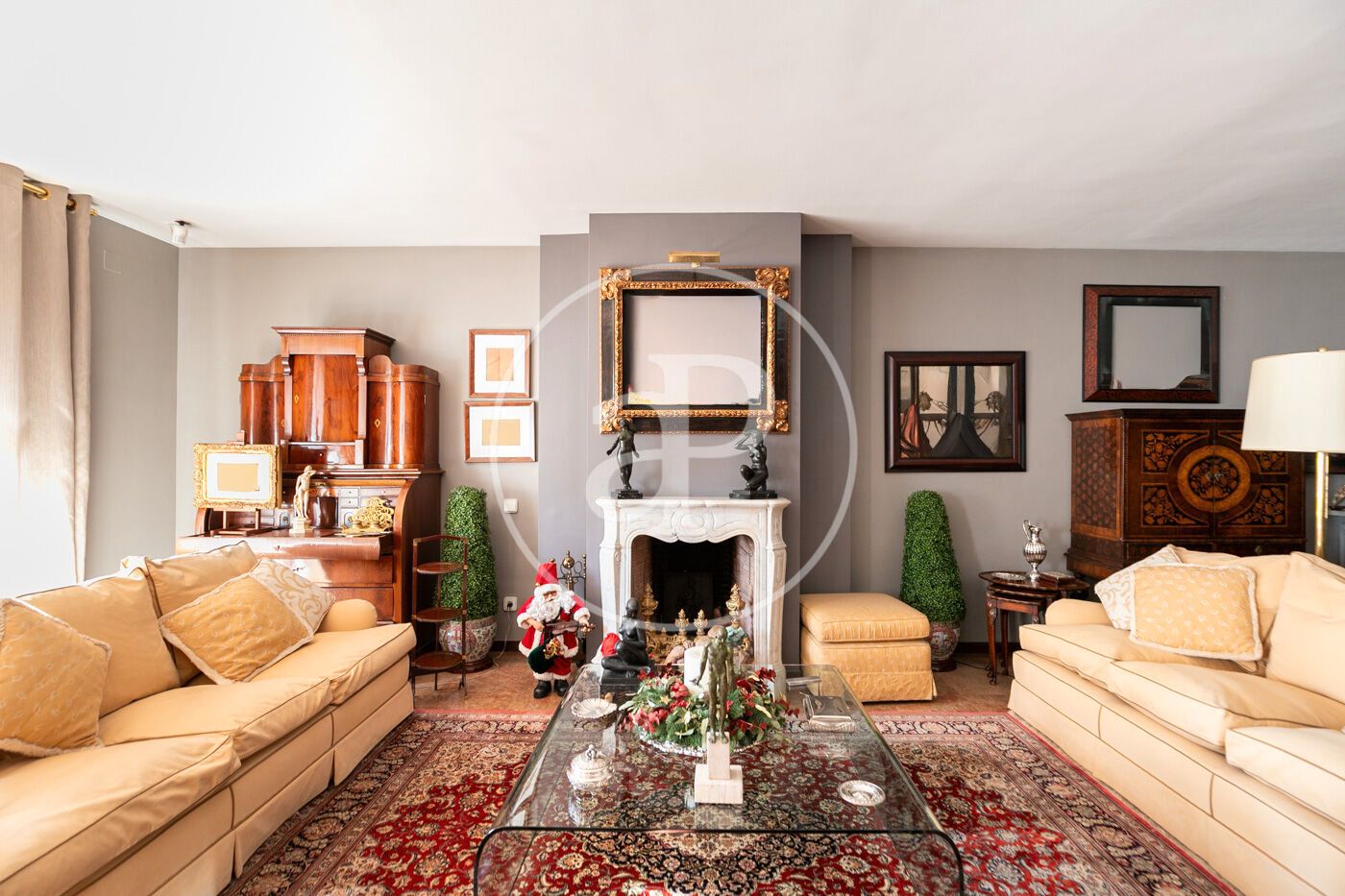 Sala d'estar de Pis en venda en  Barcelona Capital amb Aire condicionat, Calefacció i Jardí privat