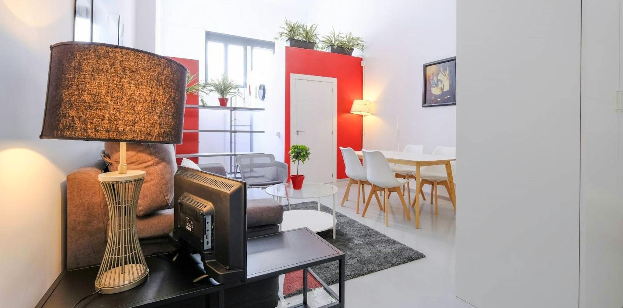 Living room of Flat to rent in  Madrid Capital  with Air Conditioner, Heating and Furnished