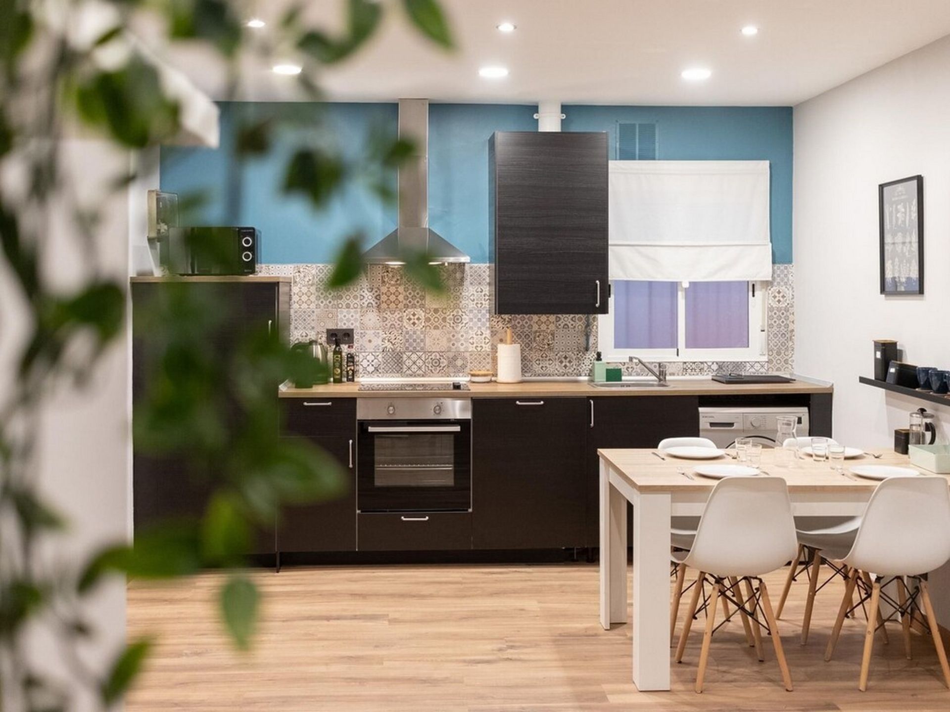 Cuina de Pis de lloguer en Granollers amb Aire condicionat, Moblat i TV