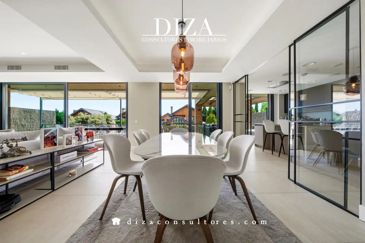 Dining room of Houses for sale in Las Rozas de Madrid  with Air Conditioner, Heating and Private garden