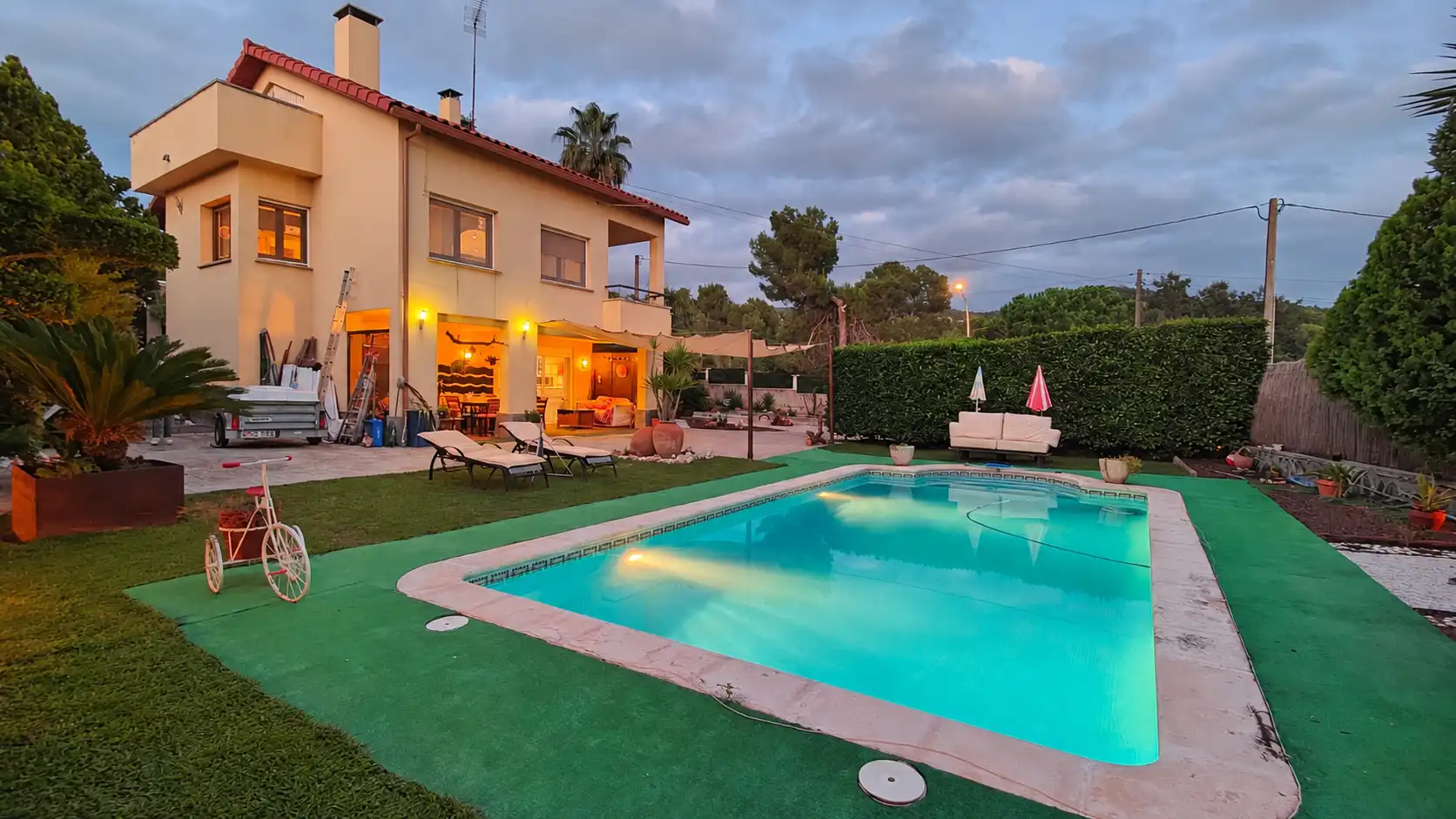 Piscina de Casa o xalet en venda en Bigues i Riells del Fai amb Calefacció, Jardí privat i Terrassa
