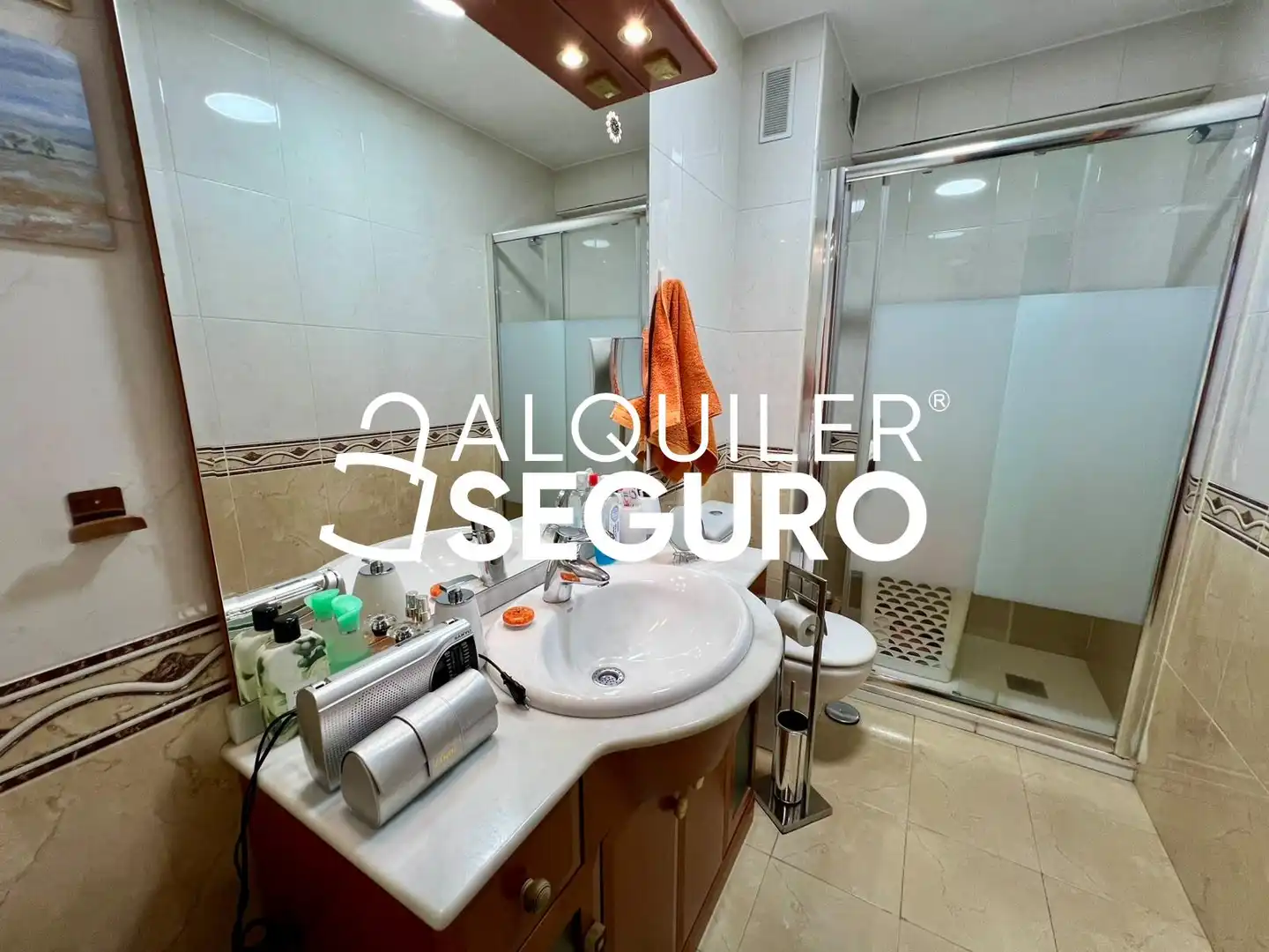 Badezimmer von Wohnung zur Miete in Madrid mit Heizung und Möbliert