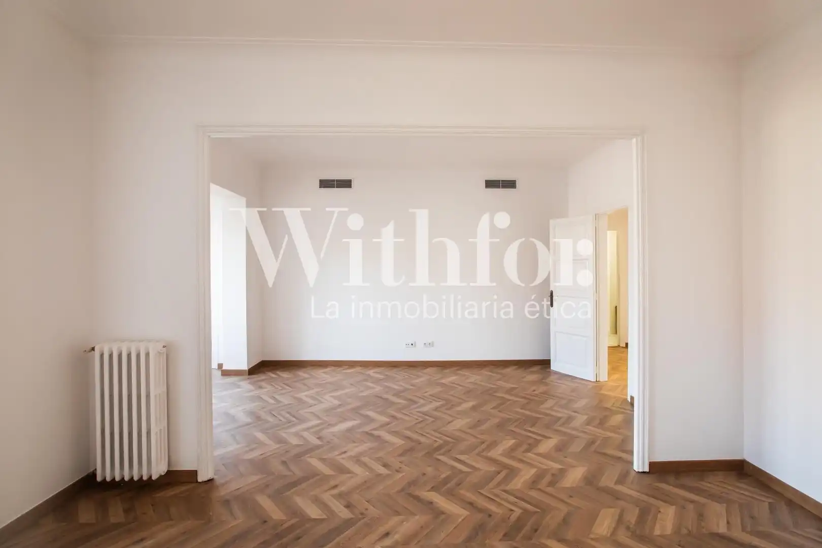Sala de estar de Piso de alquiler en Barcelona con Aire acondicionado, Calefacción y Parquet
