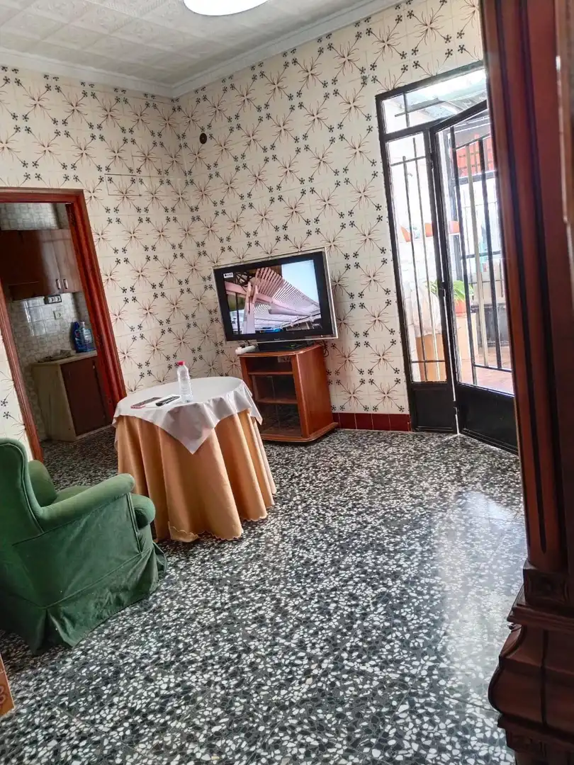 Sala de estar de Casa adosada en venta en Moncada