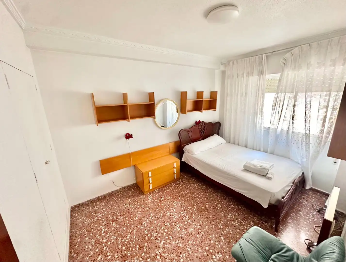 Dormitori de Apartament de lloguer en Cartagena amb Aire condicionat, Moblat i Rentadora