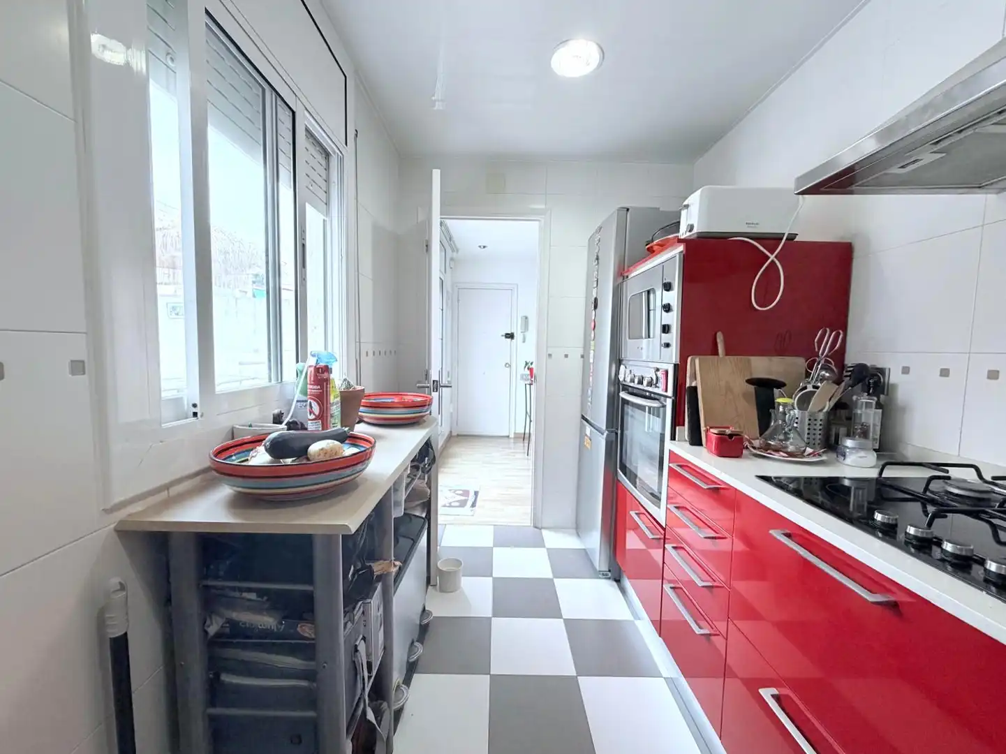 Küche von Wohnung zum Verkauf in Terrassa mit Parkett und Terrasse
