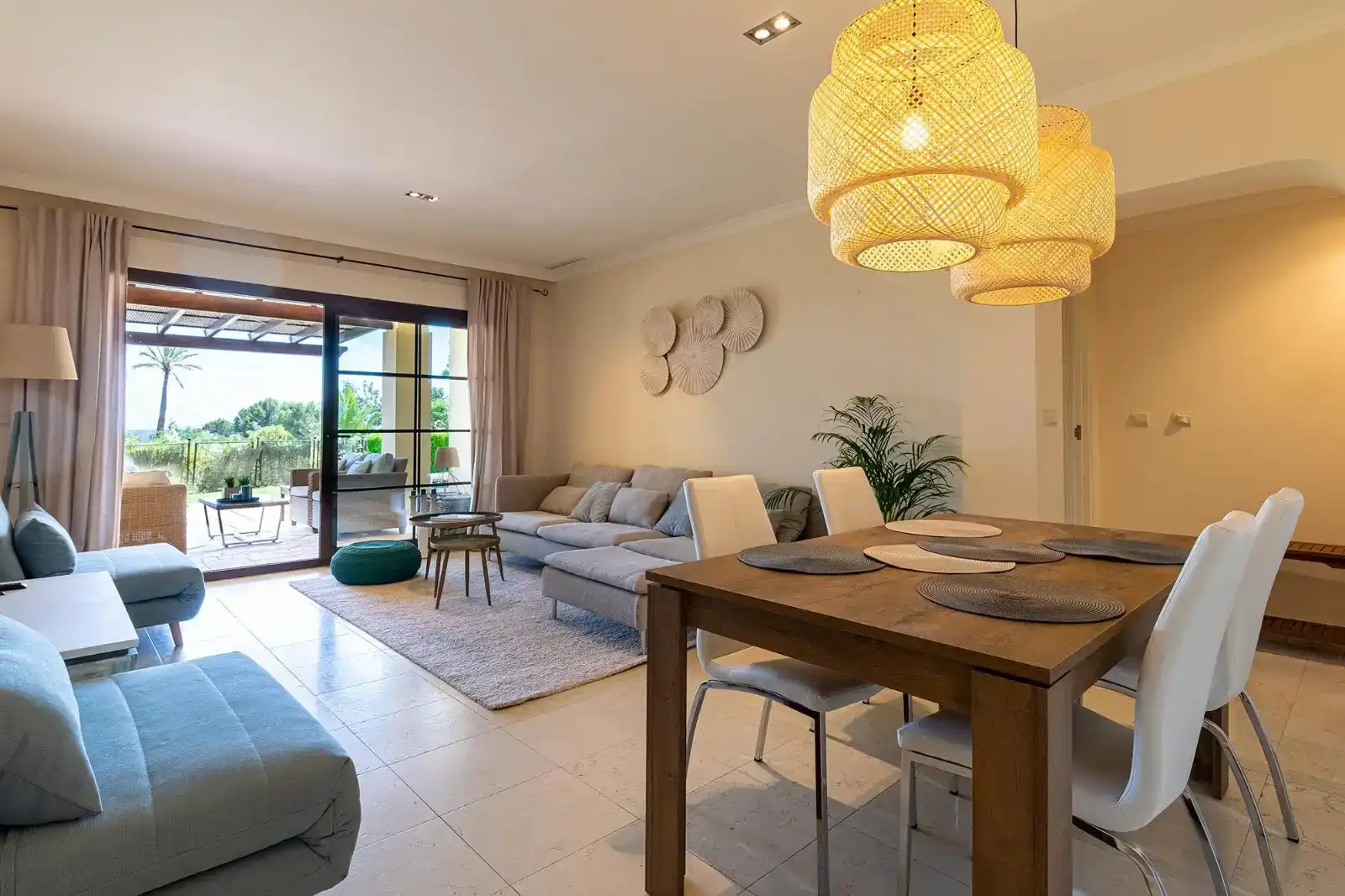 Wohnzimmer von Wohnung zur Miete in Altea mit Klimaanlage, Privatgarten und Abstellraum