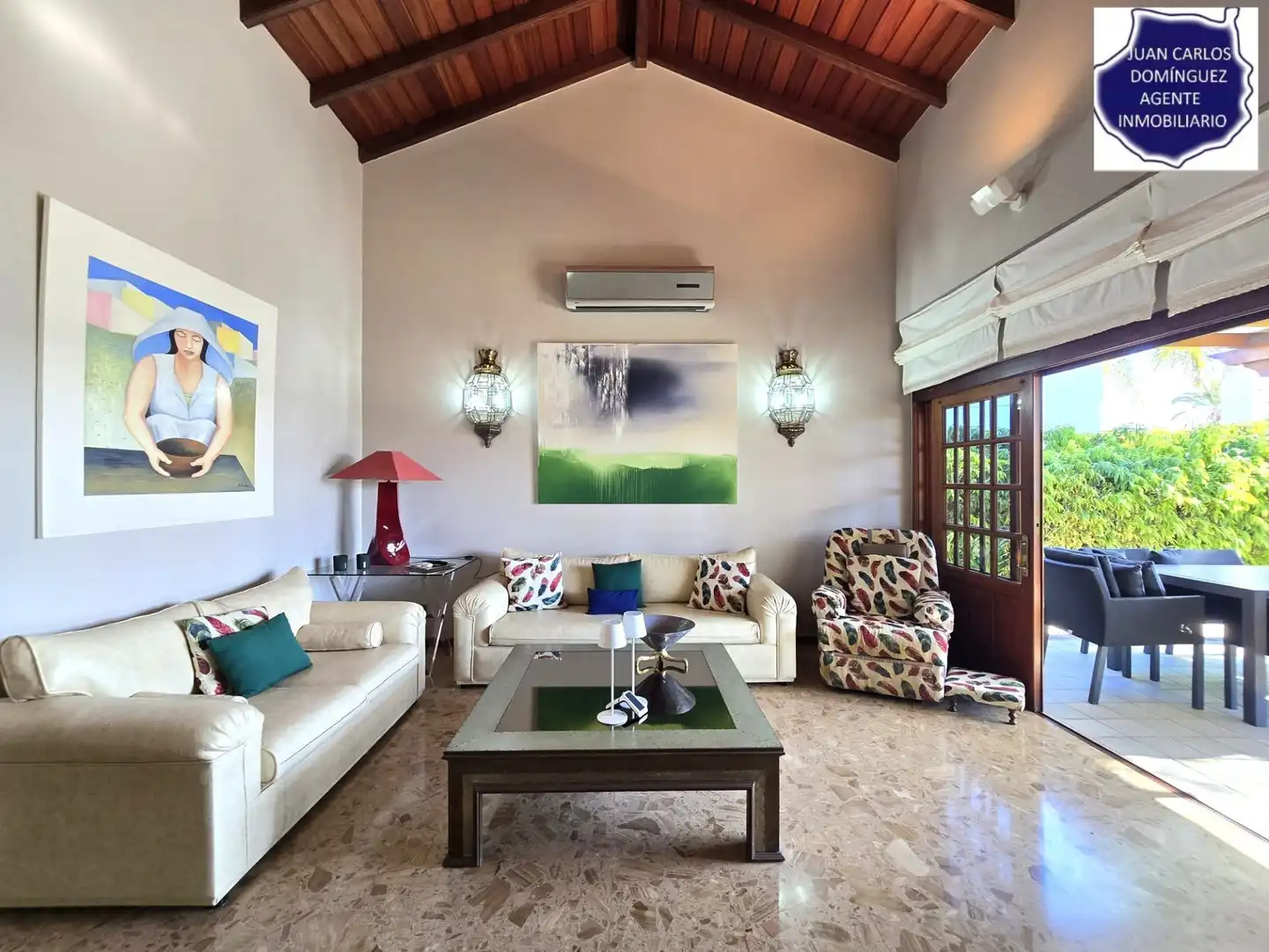 Sala de estar de Casa o chalet de alquiler en San Bartolomé de Tirajana con Aire acondicionado, Jardín privado y Terraza
