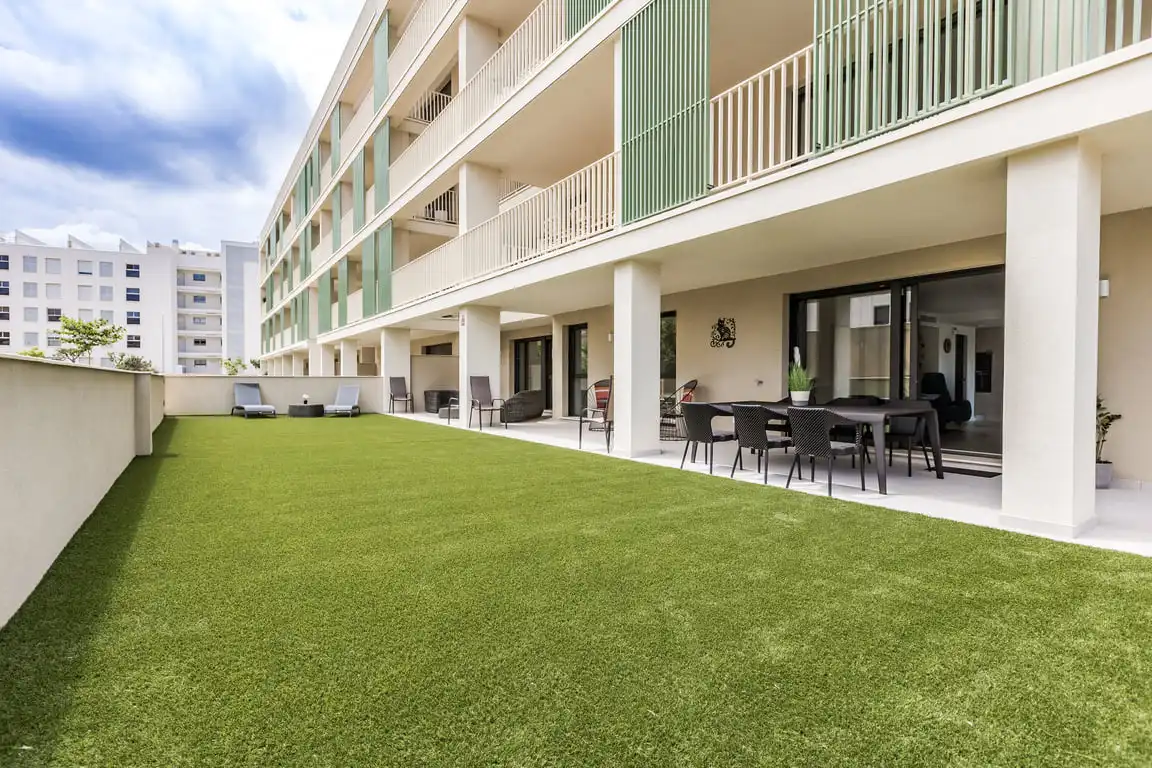 Terraza de Apartamento de alquiler en Dénia con Aire acondicionado, Jardín privado y Terraza