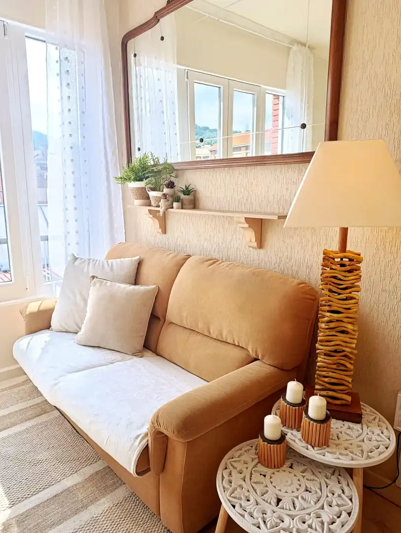 Living room of Flat for sale in Langreo  with Heating, Storage room and Furnished