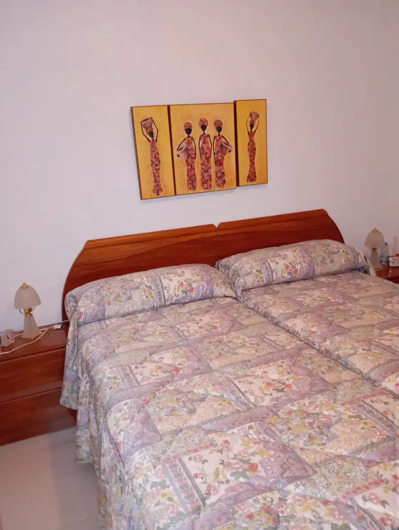 Schlafzimmer von Einfamilien-Reihenhaus zum Verkauf in Lécera mit Abstellraum, Möbliert und Ofen