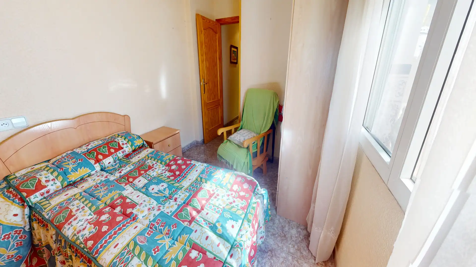 Schlafzimmer von Wohnung zum Verkauf in Sax mit Klimaanlage, Terrasse und Balkon