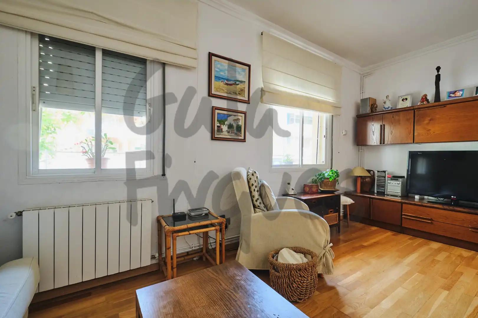 Sala de estar de Piso en venta en Barcelona con Aire acondicionado, Calefacción y Parquet
