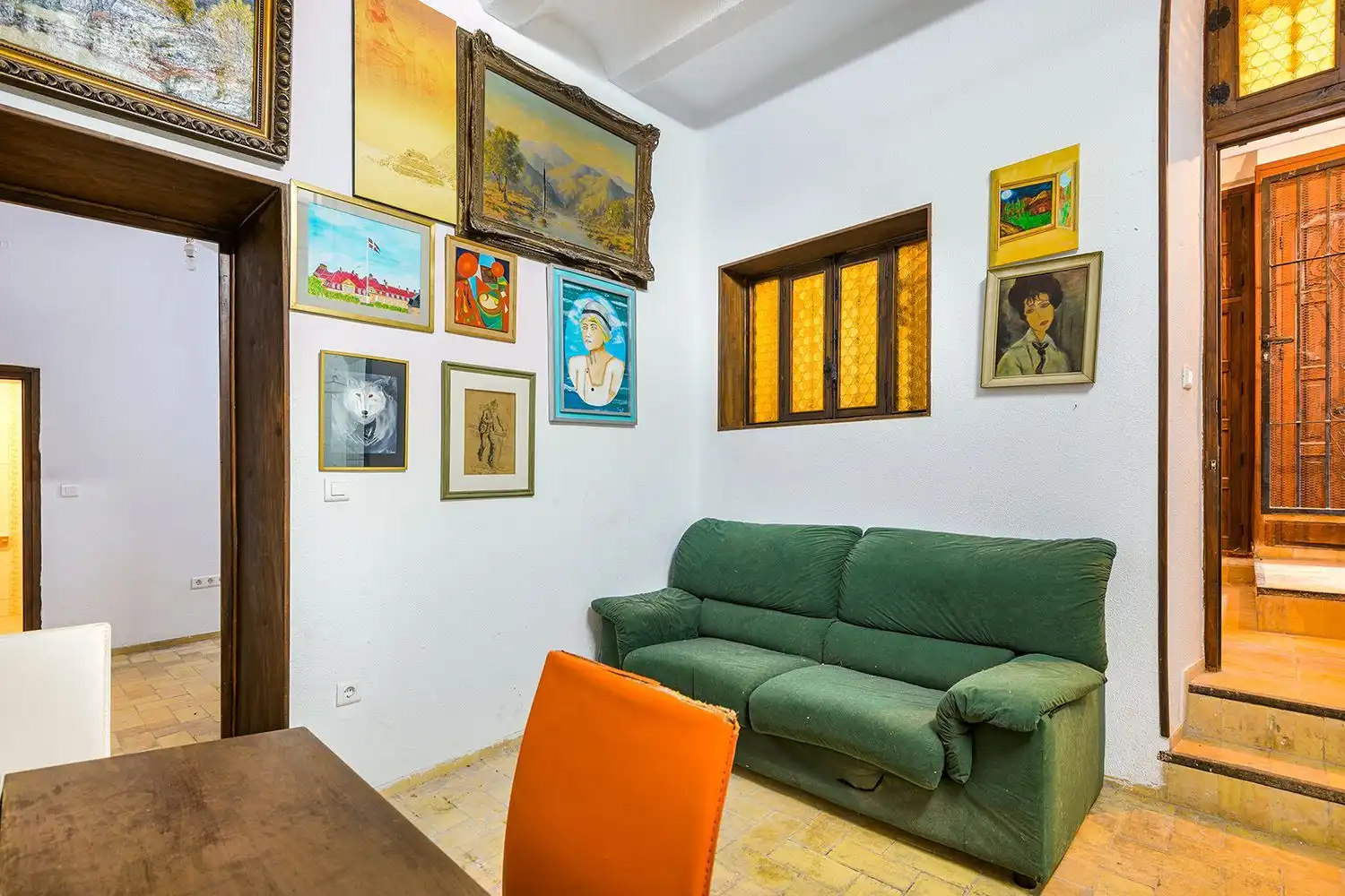 Wohnzimmer von Einfamilien-Reihenhaus zum Verkauf in Benidorm mit Klimaanlage, Terrasse und Abstellraum