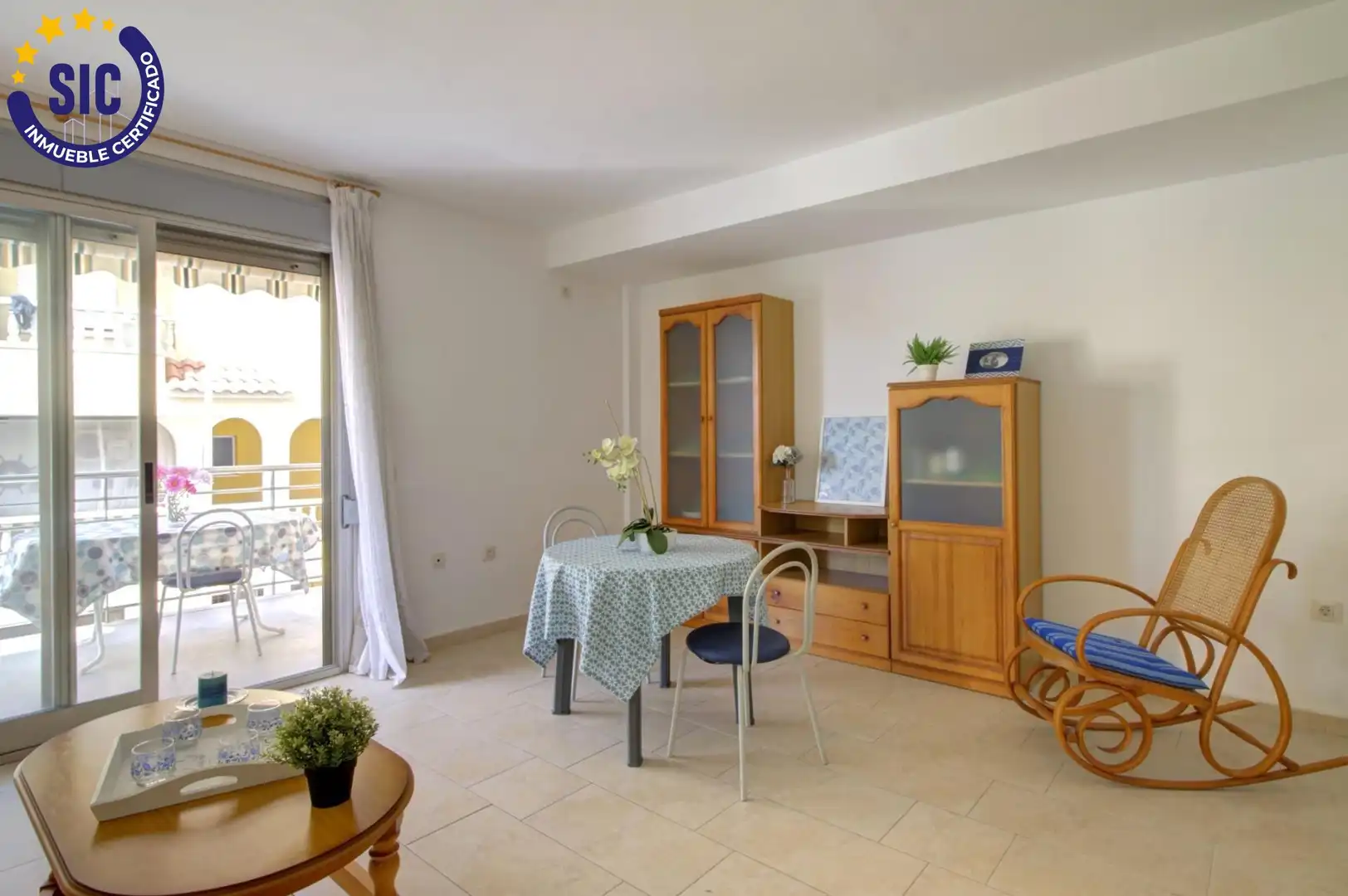Comedor de Casa adosada en venta en Chilches / Xilxes con Jardín privado, Terraza y Amueblado