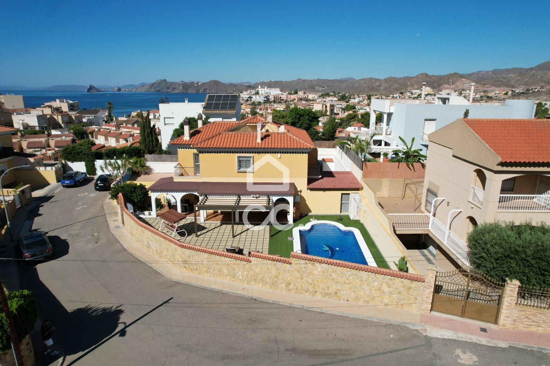 Exterior view of Single-family semi-detached for sale in Águilas  with Air Conditioner, Heating and Private garden