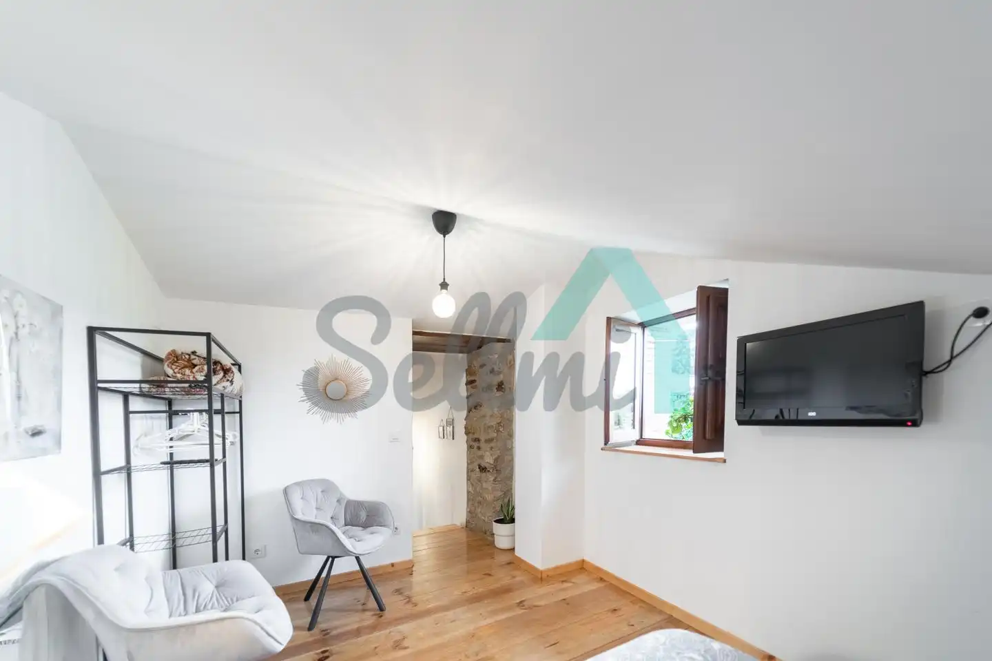 Sala de estar de Casa adosada de alquiler en Oviedo  con Jardín privado, Parquet y Terraza