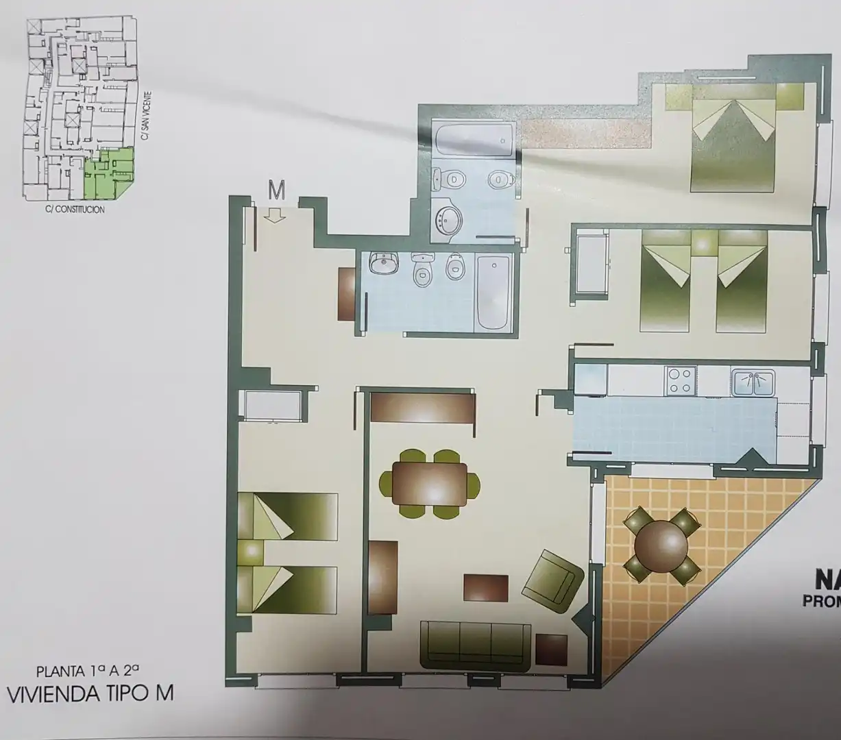 Flat for rent in Favara  with Air Conditioner, Heating and Terrace