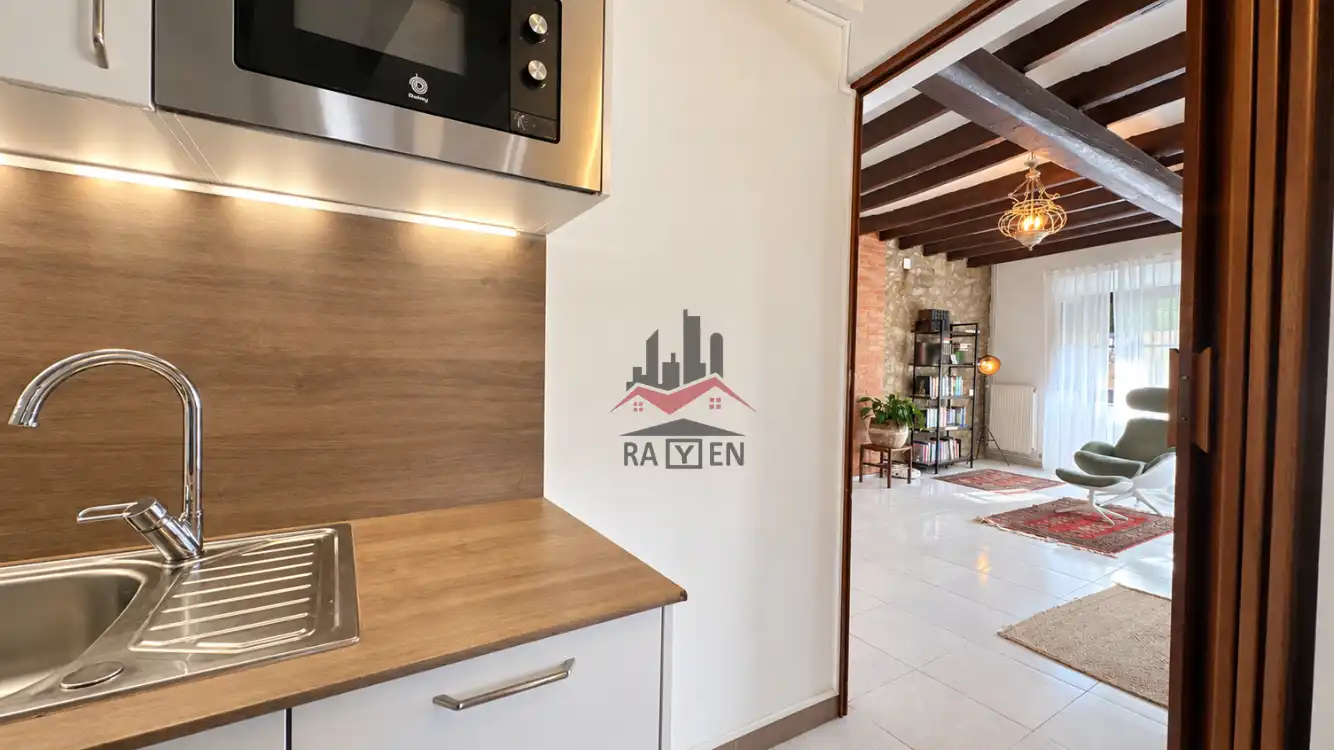 Cocina de Finca rústica en venta en Terrades con Calefacción y Jardín privado