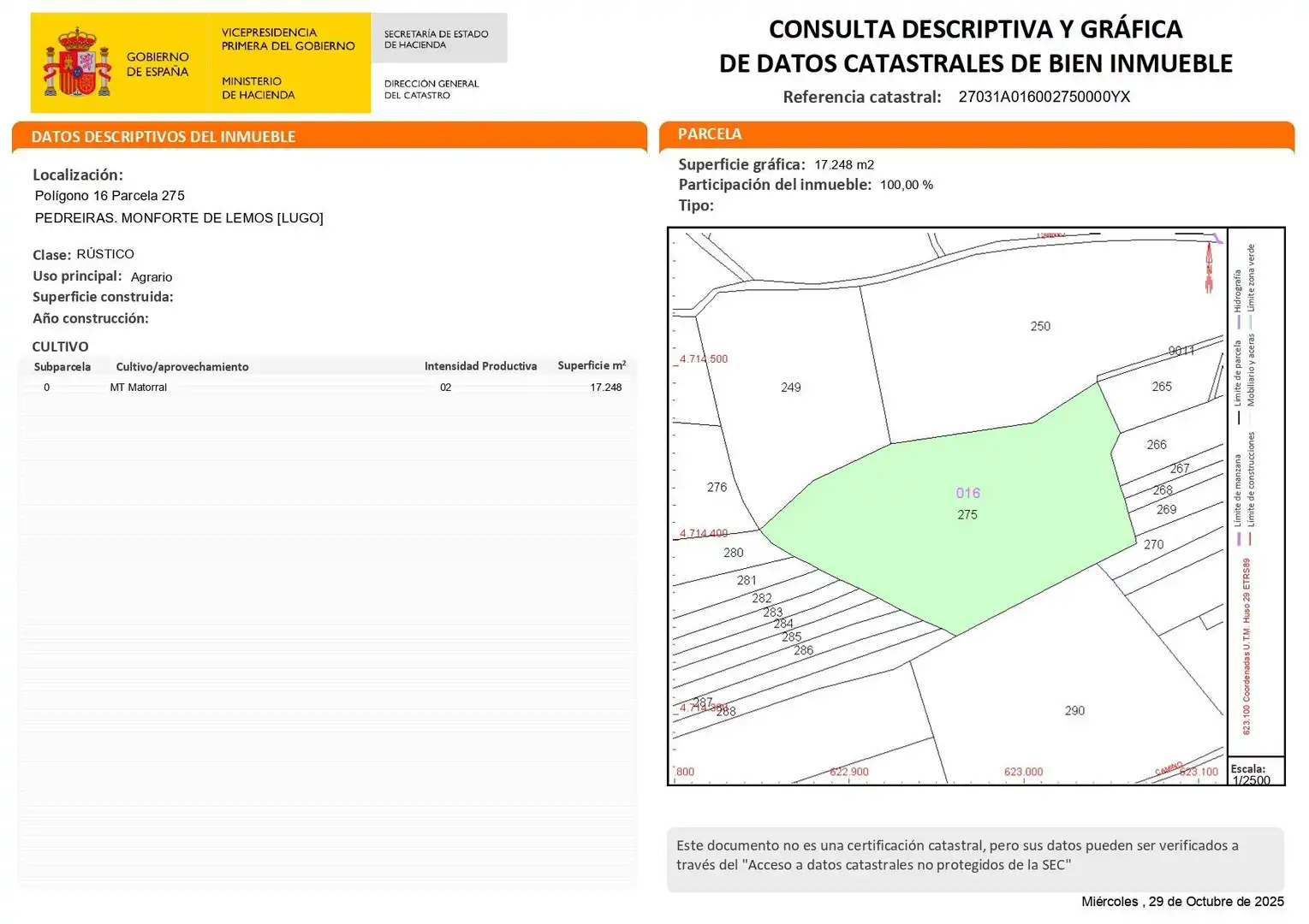 Terreno en venta en Polígono PEDREIRAS, Monforte de Lemos